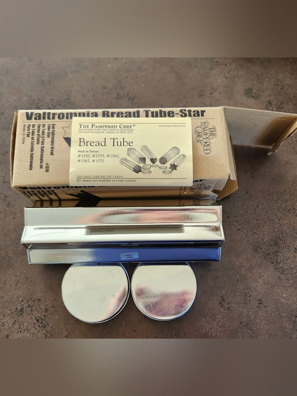Vintage The Pampered Chef Valtrompia Star Bread Tube Mold #1570 – Open Box